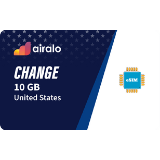 Airalo USA 10GB Data eSIM Airalo USA 10GB Data eSIM