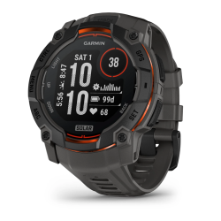 Garmin Instinct® 3 - 50mm Solar Black with Charcoal Silicone Band Garmin Instinct® 3 - 50mm Solar Black with Charcoal Silicone Band