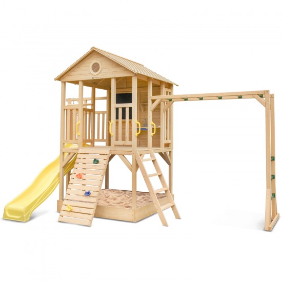 Lifespan Kids Kingston Cubby House with 2.2m Yellow Slide Lifespan Kids Kingston Cubby House with 2.2m Yellow Slide