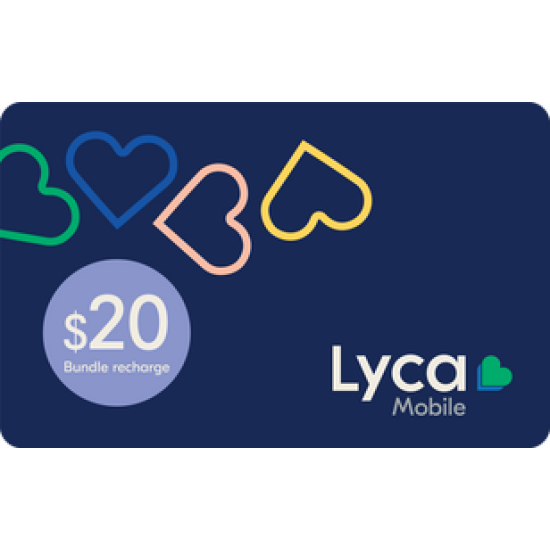 Lyca Mobile Recharge Bundle $20 Lyca Mobile Recharge Bundle $20