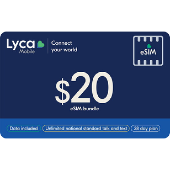 Lyca Mobile $20 eSIM Lyca Mobile $20 eSIM