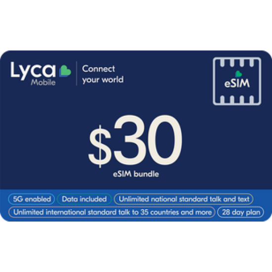 Lyca Mobile $30 eSIM Lyca Mobile $30 eSIM