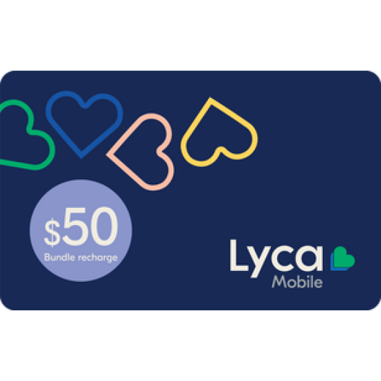 Lyca Mobile Recharge Bundle $50 Lyca Mobile Recharge Bundle $50