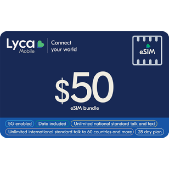 Lyca Mobile $50 eSIM Lyca Mobile $50 eSIM