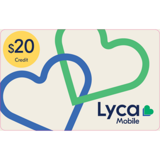 Lyca Mobile Recharge PAYG $20 Lyca Mobile Recharge PAYG $20